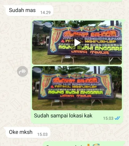 Pengiriman Papan Bunga Sumbersari Butuh