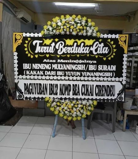 Papan Bunga Duka Sumbersari Butuh